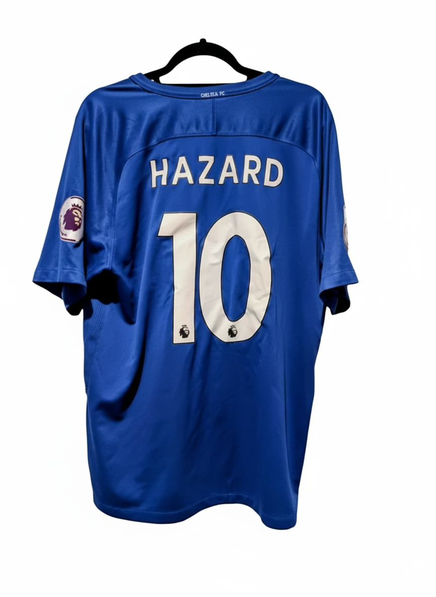 chelsea 2017/18 home jersey hazard #10 chelsea 2017/18 home jersey hazard #10