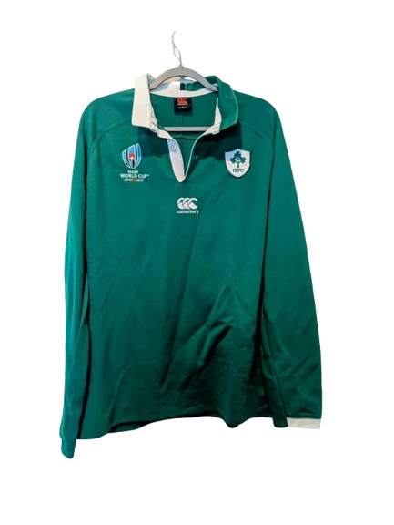 Authentic 2019 Ireland Rugby World Cup long sleeve jersey Canterbury green size Large