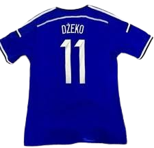 Authentic 2014 Bosnia home shirt Adidas white blue size Large Dzeko 11 nameset