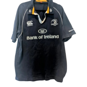 Authentic 2000s Leinster Rugby Canterbury training shirt navy blue size Large Bank of Ireland sponsor