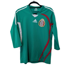 Authentic 2008 Mexico home shirt Adidas green long sleeve size XS