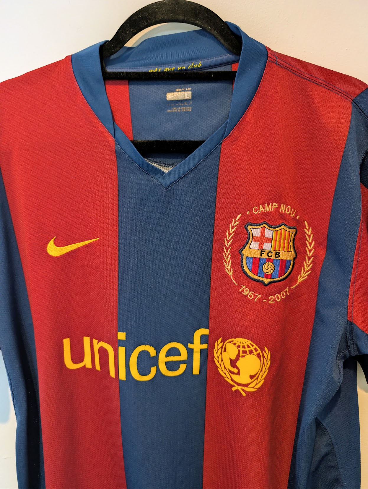 2007/08 Barcelona Home Shirt (L) - Image 5