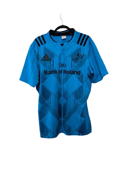 Authentic 2015 Munster Rugby training jersey Adidas electric blue size XL Bank of Ireland sponsor