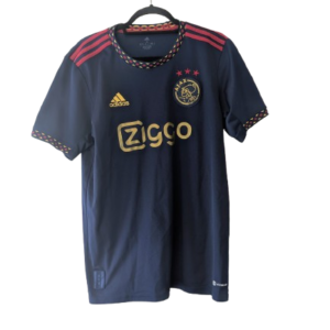 Authentic 2022 Ajax Amsterdam away shirt Adidas H58251 dark navy blue size Medium Ziggo sponsor