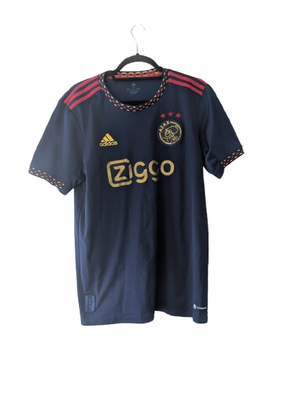 Authentic 2022 Ajax Amsterdam away shirt Adidas H58251 dark navy blue size Medium Ziggo sponsor