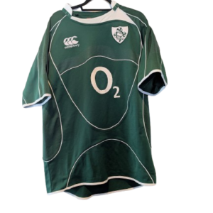 Authentic 2007 Ireland Rugby home jersey Canterbury green size XL O2 sponsor