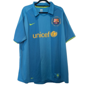 Authentic 2007 FC Barcelona away shirt Nike light blue size 2XL Camp Nou 50 years UNICEF sponsor