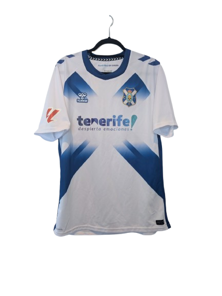 Authentic 2024 CD Tenerife home shirt Hummel white size Large Tenerife despierta emociones