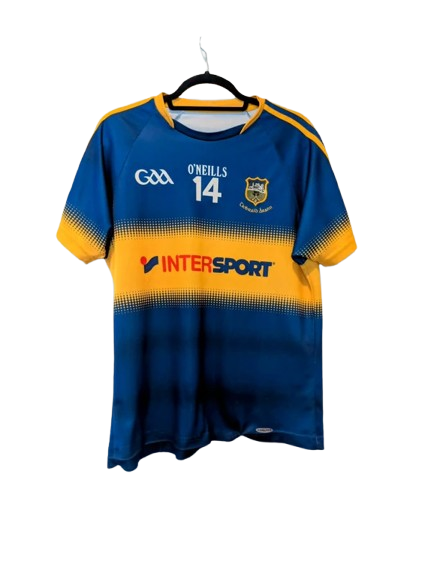 Authentic 2016 Tipperary GAA home jersey ONeills player issue number 14 blue gold Intersport