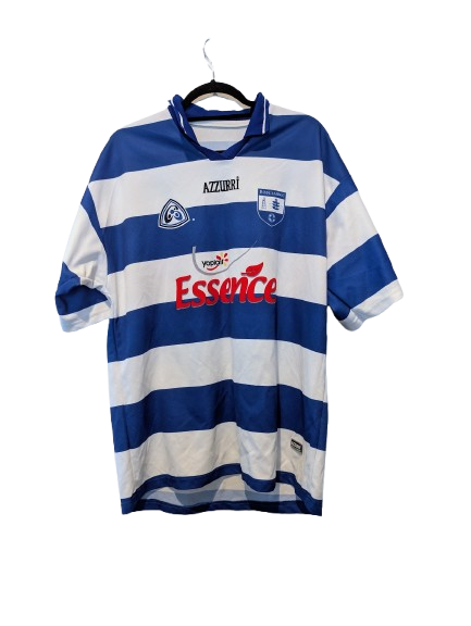 Authentic 2007 Waterford GAA goalkeeper hooped jersey Azzurri size Large Yoplait Essence sponsor