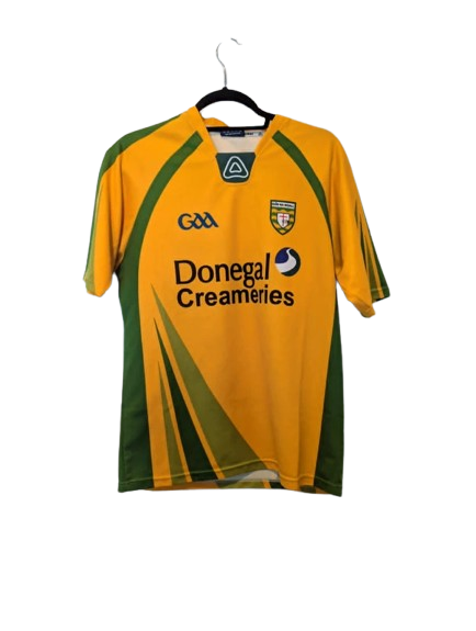 Authentic 2012 Donegal GAA home jersey ONeills gold green size Small Donegal creameries sponsor