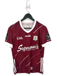 Authentic 2022 Galway GAA home jersey ONeills maroon white size Large Supermacs