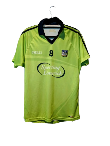Authentic 2014 Limerick GAA player issue jersey ONeills lime green number 8 size XL Sporting Limerick