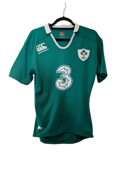 Authentic 2014 2015 Ireland IRFU home rugby jersey by Canterbury size Large