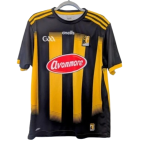 Authentic 2020 Kilkenny GAA home jersey ONeills black amber stripes size Large Avonmore