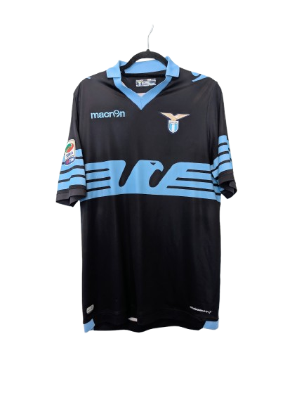Authentic 2015 Lazio away shirt Macron black eagle size XL