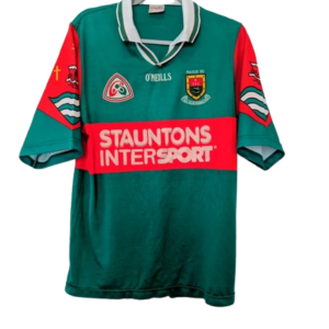 Authentic 1998 Mayo GAA home jersey ONeills green red size Medium Stauntons Intersport
