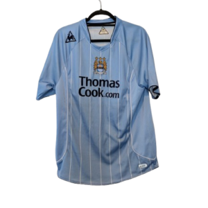 Authentic 2007 Manchester City home shirt Le Coq Sportif sky blue size Large Thomas Cook sponsor