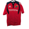 Authentic 2008 Munster Rugby home jersey Adidas red size Large Toyota
