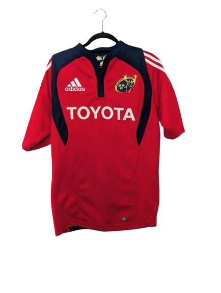 Authentic 2008 Munster Rugby home jersey Adidas red size Large Toyota
