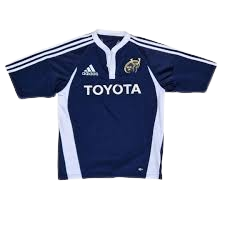 Authentic 2007 Munster Rugby training jersey Adidas red navy size Medium Toyota sponsor