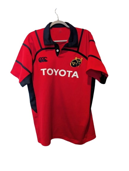 Authentic 2005 Munster Rugby home jersey Canterbury red navy size Large Toyota