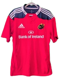 Authentic 2013 Munster Rugby jersey Adidas red size Large boi sponsor