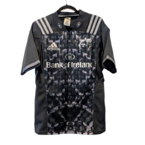 Authentic 2017 Munster Rugby alternate jersey Adidas dark grey size Medium Bank of Ireland sponsor