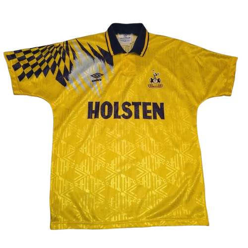 Authentic 1992 Tottenham Hotspur away shirt Umbro yellow size Medium Holsten sponsor