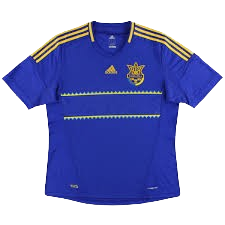 Authentic 2011 Ukraine away shirt Adidas blue yellow size Medium Euro 2012