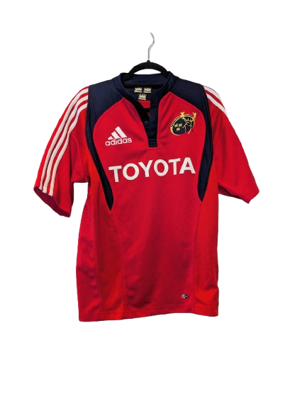 Authentic 2007 Munster Rugby home jersey Adidas red size Small Toyota sponsor