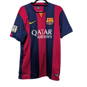 Authentic 2014 FC Barcelona home shirt Nike 610594-422 blue red stripes size Medium Qatar Airways sponsor